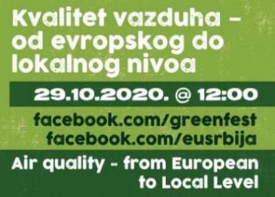 Green Fest panel: Kvalitet vazduha – od evropskog do lokalnog nivoa 